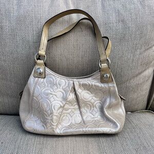 Coach Mia Double Handle Mini Maggie Hobo – Gold Metallic